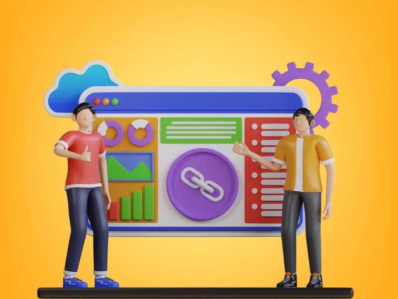 prikaz link building akroz ingofragiku, žuta pozadina